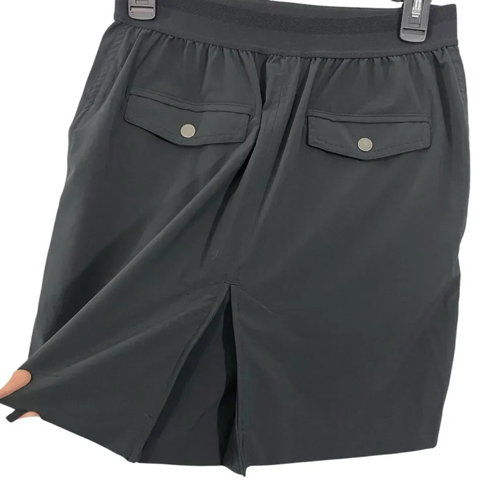 Athleta Vienna Cargo Skort Size 4 Black Golf Sporty Athletic‎ Athleisure
